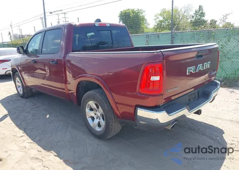 2025 Ram 1500 Big Horn 4X4 5'7 Box from USA, damaged, VIN 1C6SRFFP1SN581415